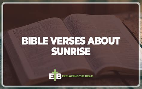 30 Important Bible Verses About Sunrise Explaining The Bible