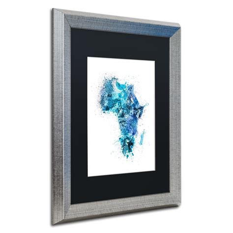 Trademark Fine Art Paint Splashes Map Of Africa Canvas Art By Michael