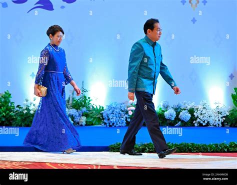 Japans Prime Minister Fumio Kishida And His Wife Yuko Head For Dinner Party During Asean In