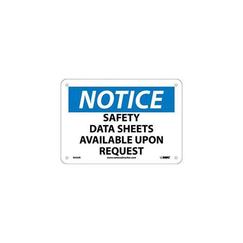 Accuformnmc Mchm Osha Notice Safety Sign Safety Data Sheets Available