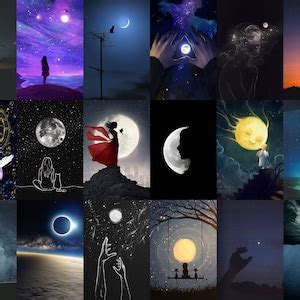 Pcs Astronomy Wall Collage Kit Cosmos Aesthetic Photo Etsy Uk