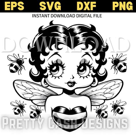 Betty Boop Svg Bee Svg Betty Boop Head Cute Boop Svg Betty Boop