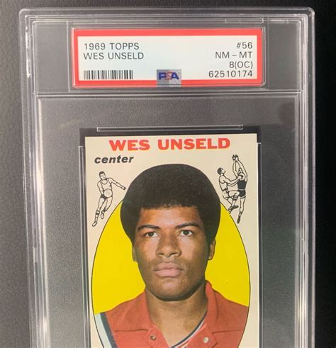 1969 Topps Basketball Wes Unseld Rookie 56 PSA 8 BULLETS HOF EBay