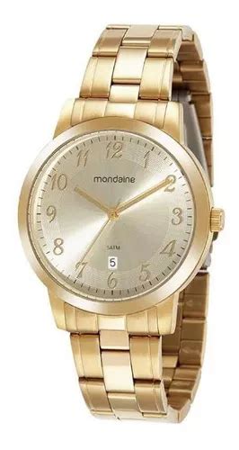 Reloj Pulsera Mondaine Social Anal Gico De Cuerpo Color Dorado