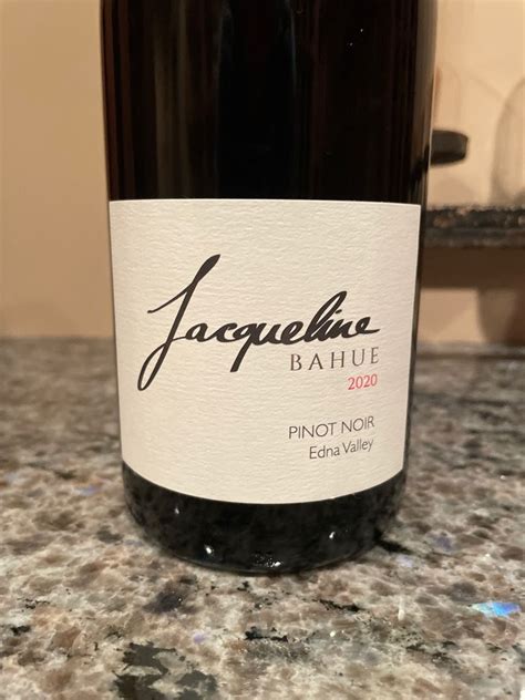 Jacqueline Bahue Pinot Noir Usa California Central Coast Edna