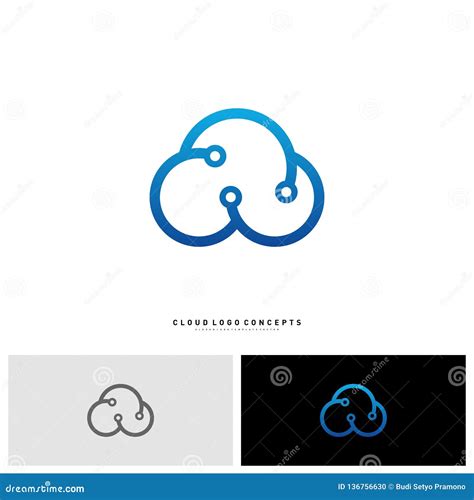 Tecnologia Logo Design Concept Vetora Da Nuvem Nuvem Logo Template