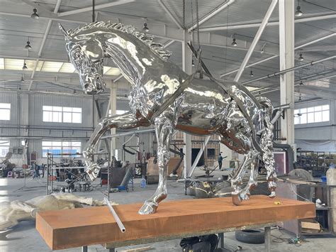 Superb Mirror Stainless Steel Horse Sculpture - Artvision Sculpture Group Limited