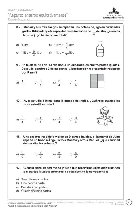 Problemas De Fracciones Para Sexto Grado Pdf Estudiar