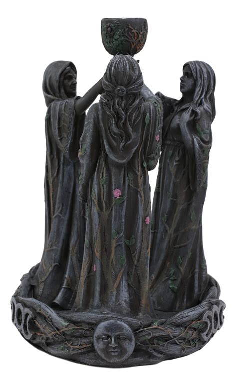 Ebros T Wicca Triple Goddess Young Maiden Expecting Mother And Old