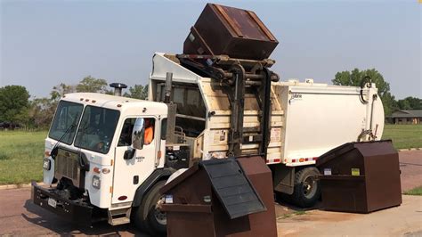 Pete 520 Labrie Commercial Side Loader Garbage Truck YouTube