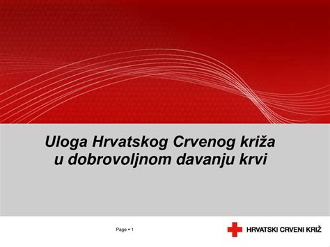 Ppt Uloga Hrvatskog Crvenog Kri A U Dobrovoljnom Davanju Krvi