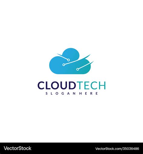 Cloud computing logo technology logo design Vector Image