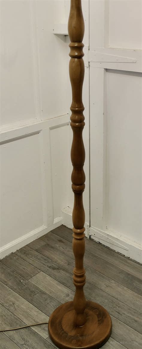 Antiques Atlas Turned Beech Floor Standing Lamp