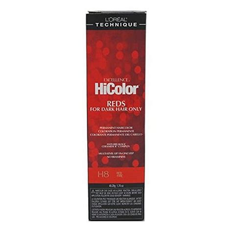 Loreal Excel Hicolor H08 Tube Red Fire 1 74 Oz 6 Pack Walmart