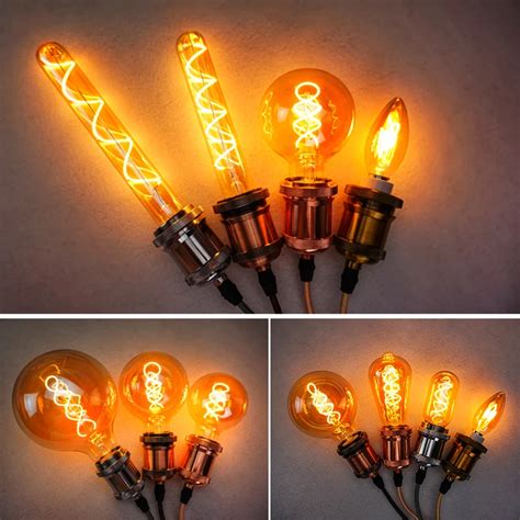 Generic Retro Led Spiral Filament Light Bulb E14 E27 4w 2200k 220v 240v C35 A60 T45 St64 T185