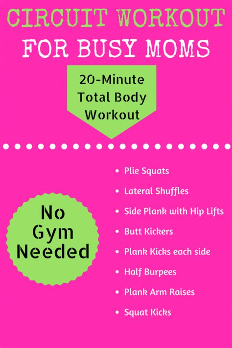 Busy Moms Home Workout Circuit Michelle Marie Fit