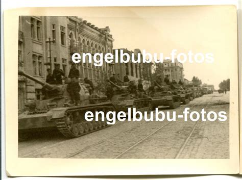 Foto Panzer Einsatz Panzer Kolonne Panzer Regiment Panzer Iv Langrohr