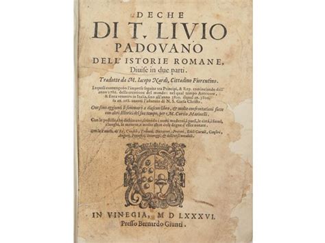 Titus Livius Deche Di T Livio Padovano Dell Istorie Romane Prima