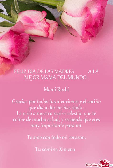 FELIZ DIA DE LAS MADRES A LA MEJOR MAMA DEL MUNDO Free Cards