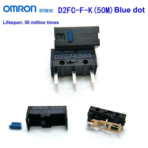 Original OMRON Mouse Micro Switch D2FC F K 50m Blue Dot Compatible