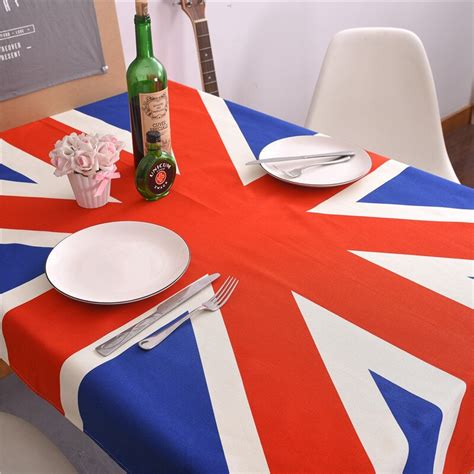 American style country cotton table pad cover uk flag decor tablecloth ...