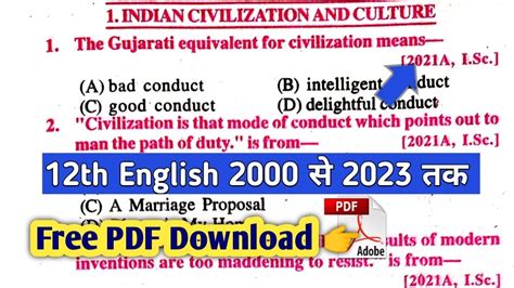 12th Class English Chapter 1 VVI Objective Question Answer Class 12