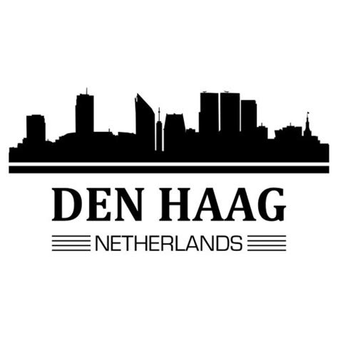 Den Haag skyline muursticker raamsticker