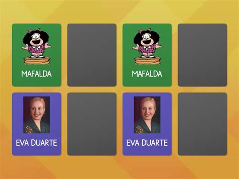 Memotest De Las Cuatro Candidatas Finalistas Pares Iguales