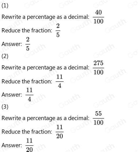 Solved Ubahlah Bentuk Persen Berikut Menjadi Pecahan Biasal A C
