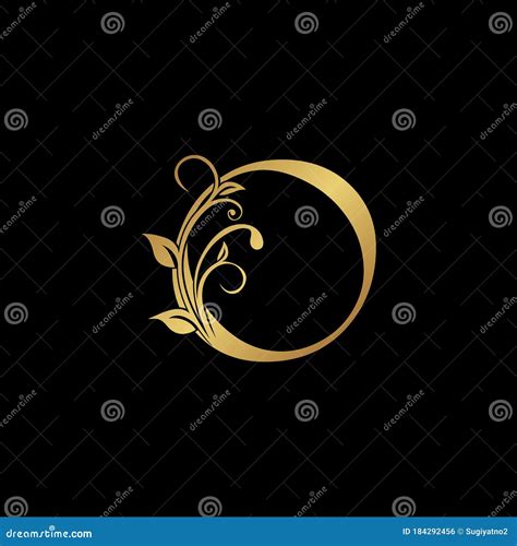 Golden Floral Letter O Logo Icon Luxury Alphabet Font Initial Vector