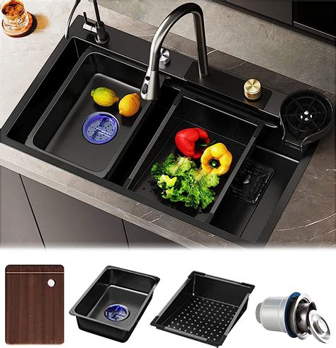 Buy Stainless Steel Sink Single Kitchen Sink With Waterfall Spout With