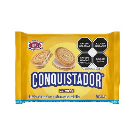 Galletas Dond Conquistador S Ndwich Con Relleno Sabor Vainilla G