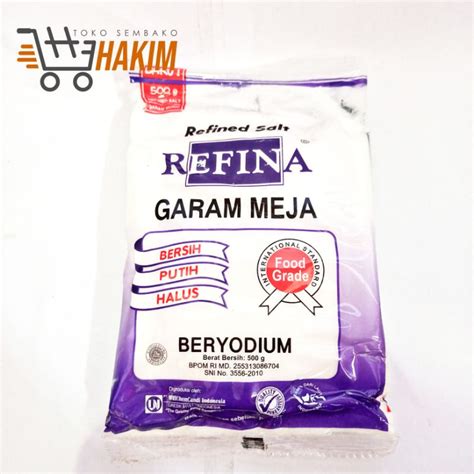 Jual Garam Meja Refina 500g Shopee Indonesia