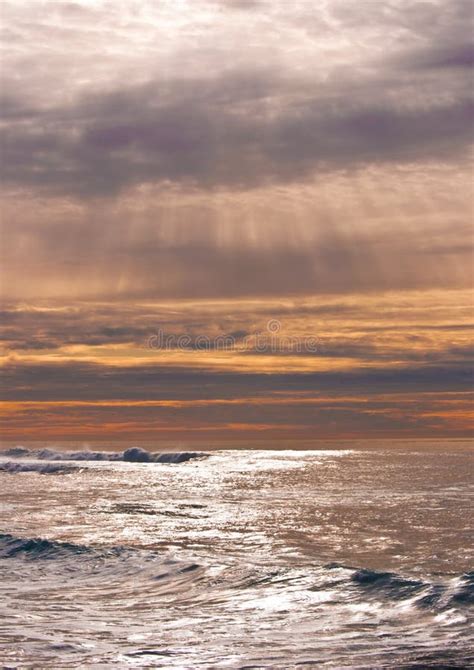 Rays of Sunlight Over Ocean Waves Stock Photo - Image of atmosphere, clouds: 14044526