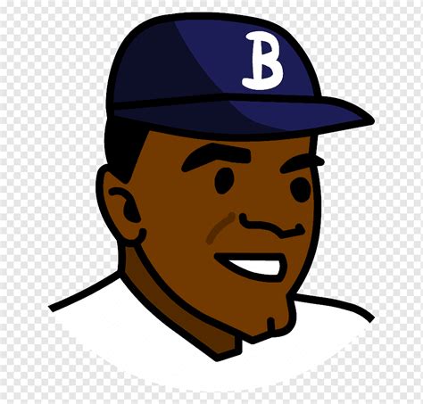 Jackie Robinson Menggambar Kartun Baseball Topi Kepala Kartun Png