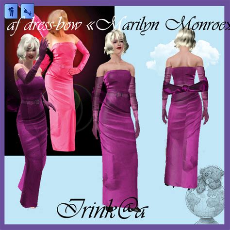 The Sims Resource Af Dress Bow Marilyn Monroe