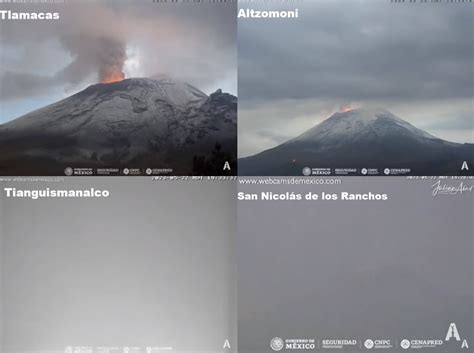 En Vivo Incandescencia Del Volc N Popocat Petl La Tarde Noche De Este