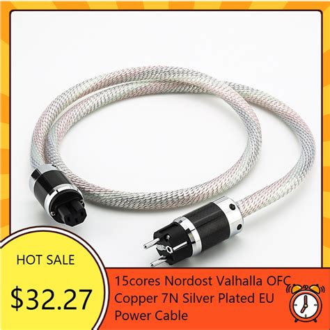 15cores Nordost Valhalla OFC Copper 7N Silver Plated EU Power Cable