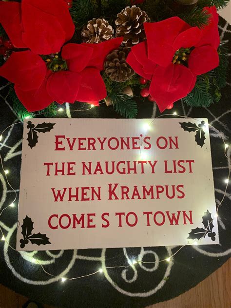 Krampus Naughty List Goth Christmas Decor Creepy Christmas Occult