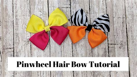 How To Make A Pinwheel Hair Bow Two Color Hair Bow Youtube