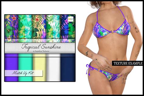 Second Life Marketplace Tropical Sunshine Matchup Kit 10 Seamless Textures Nm