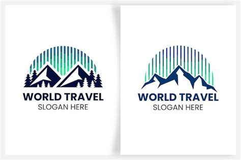 Premium Vector Travel Agent Logo Design Set Illustration