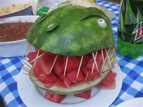 Dinosaur Watermelon Carving