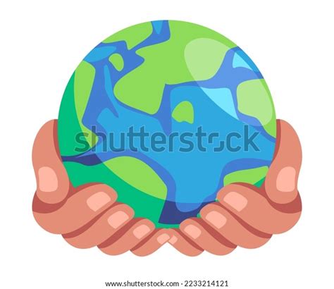 Two Hand Holding Globe Earth Icon Stock Vector Royalty Free 2233214121 Shutterstock