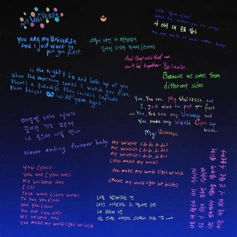 My Universe Confira Letra Da Música Do Coldplay Com Bts