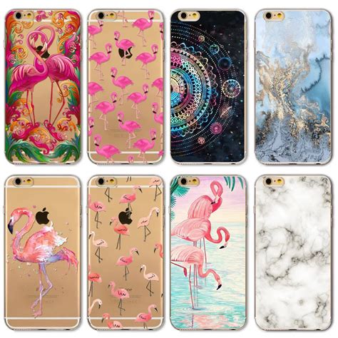 Phone Case Cover For Iphone 6 6s Beautiful Flamingos Red Crowned Outer