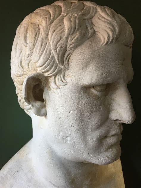 Early C20th French Plaster Library Bust Of Marcus Vipsanius Agrippa