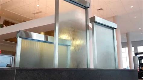 Custom Water Wall Feature Indoor Glass Waterfall Walls Youtube