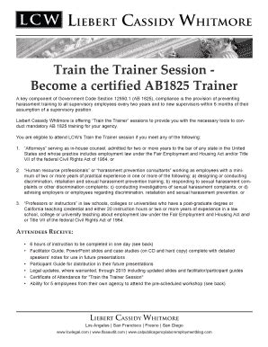 Fillable Online Train The Trainer Session Become A Certified Ab