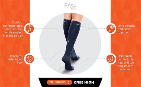 Amazon Ease Opaque Women S Knee High Support Stockings Mild